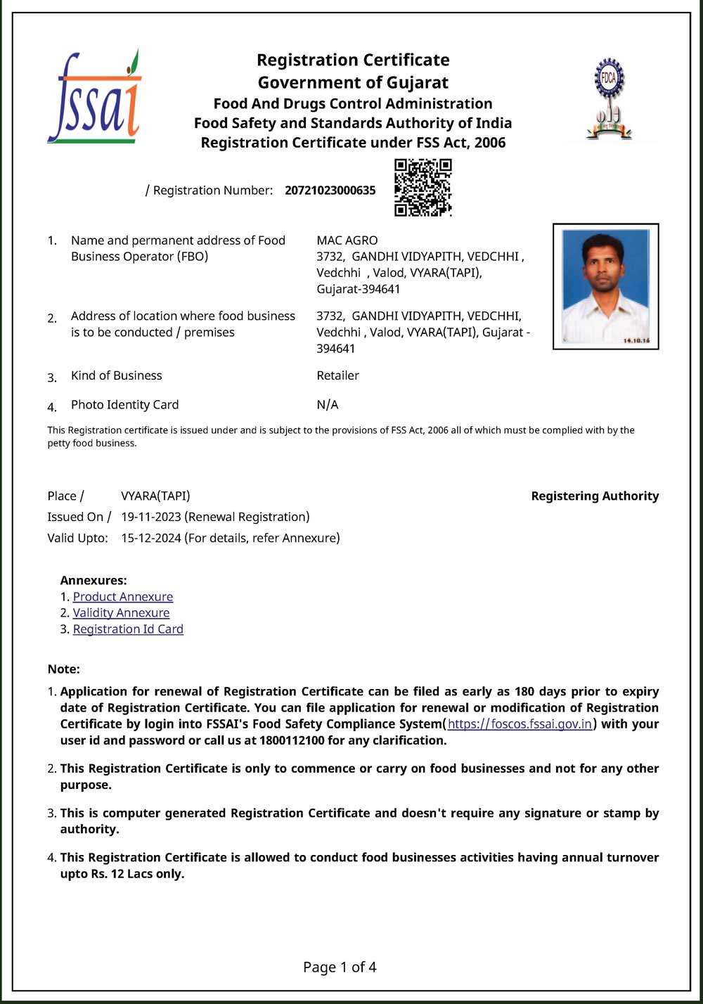 FSSAI License